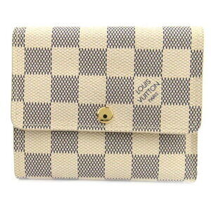 Louis Vuitton Anais Portefeuille Wallet Damier Azur White
